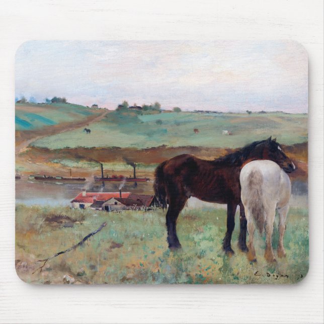 Pferd auf einer Wiese, Edgar Degas Mousepad (Vorne)
