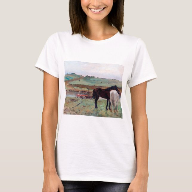 Pferd auf einer Wiese, Edgar Degas T-Shirt (Vorderseite)
