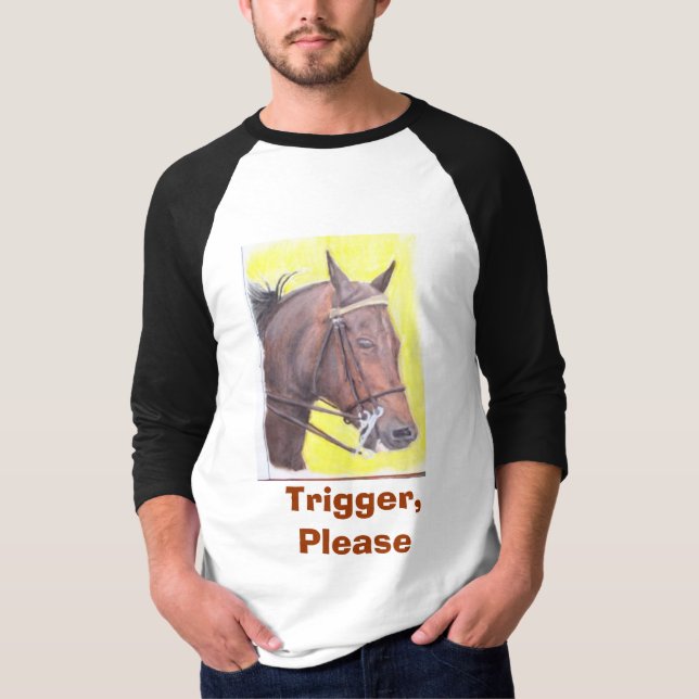 Pferd, Auslöser, bitte T-Shirt (Vorderseite)