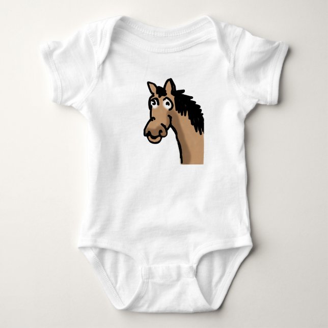 Pferd Baby Strampler (Vorderseite)