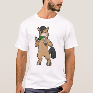 Pferd beim Essen Vegan T-Shirt