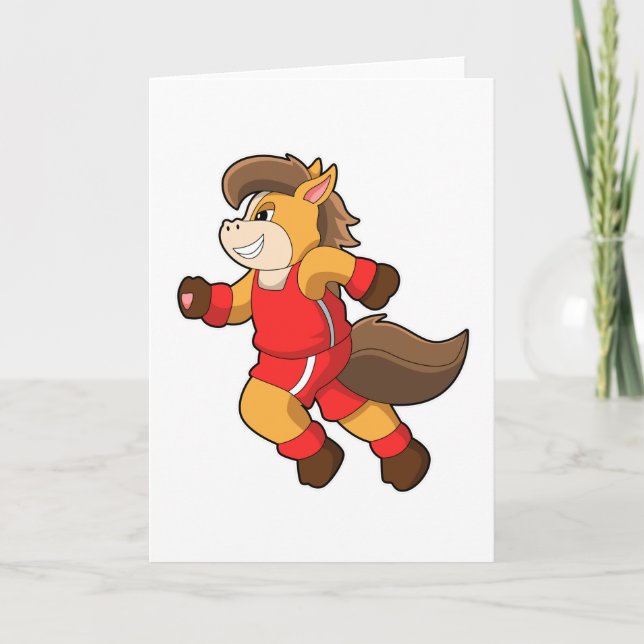 Pferd beim Laufen Karte (Vorderseite)
