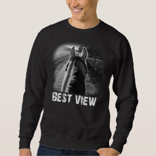 Pferd beste Aussicht von Pferdebackideen Geschenk  Sweatshirt