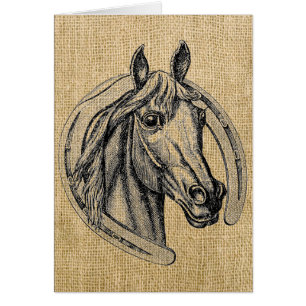 Pferd Cameo auf Burlap