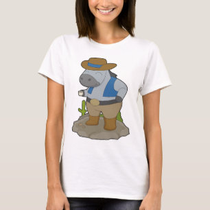 Pferd Cowboy Cowboyhut T-Shirt