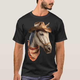 Pferd Cowboy Reitsport Reiten Lustige Grafik T-Shirt