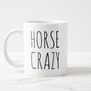 "Pferd Crazy" Einfaches modernes Bauernhaus Jumbo-Tasse