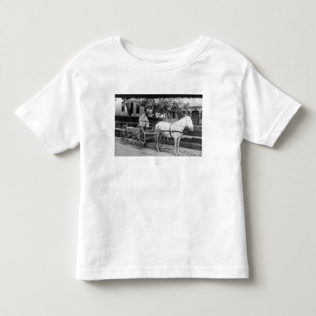 Pferd, das Lieferungs-Lastwagen-Fotografie zieht Kleinkind T-shirt (Vorderseite)