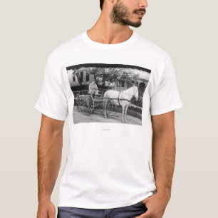 Pferd, das Lieferungs-Lastwagen-Fotografie zieht T-Shirt
