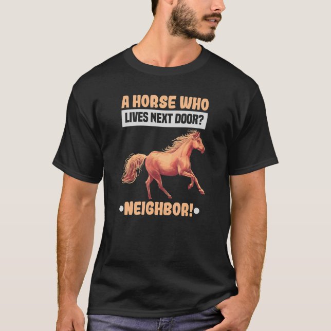 Pferd, das neben Pferd und Pferd lebt R T-Shirt (Vorderseite)