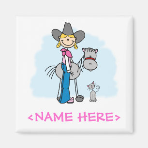Pferd des Stock-Cowgirl-N Magnet