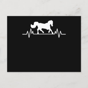 Pferd Design Herzschlag Lustiges Reiter Geschenk Postkarte