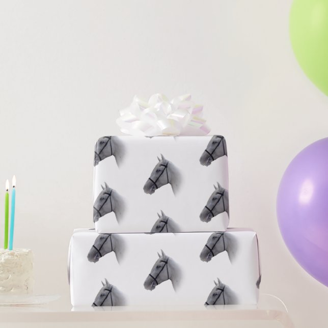 Pferd Design Hintergrund in beliebiger Farbe Geschenkpapier (Partygeschenke)