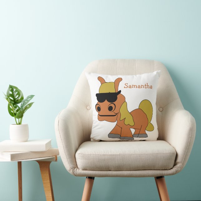 Pferd Design personalisiert Kissen (Stuhl )