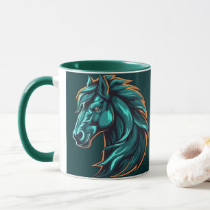 Pferd Design, Rustikale Bauernhoftier-Kunstbecher Tasse
