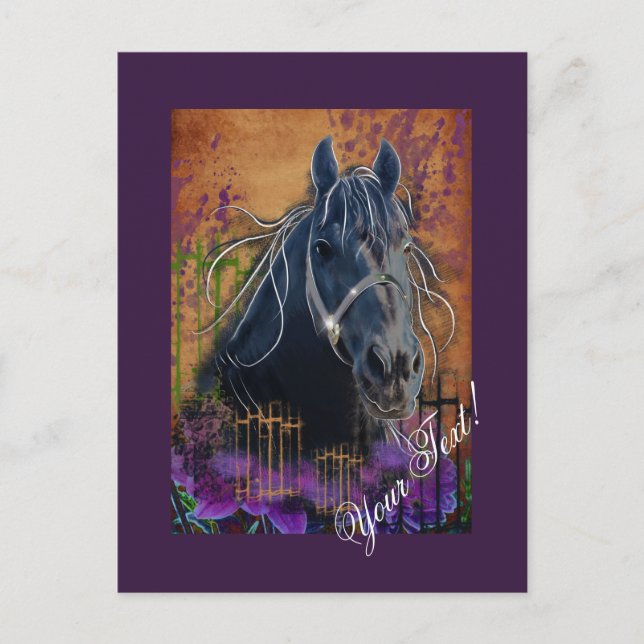 Pferd-DIAMOND-Portrait - Postkarte (Vorderseite)