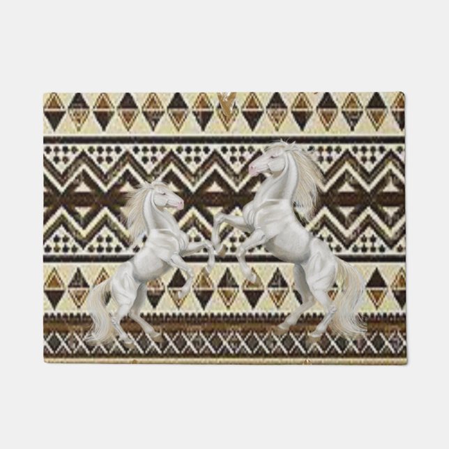 Pferd Doormat Fußmatte (Vorderseite)