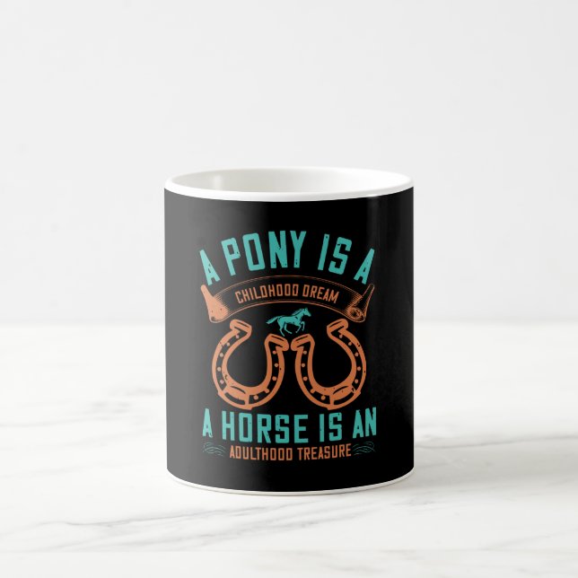 Pferd - Ein Pony ist ein Kindertraum Kaffeetasse (Mittel)