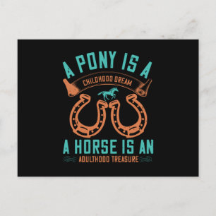 Pferd - Ein Pony ist ein Kindertraum Postkarte