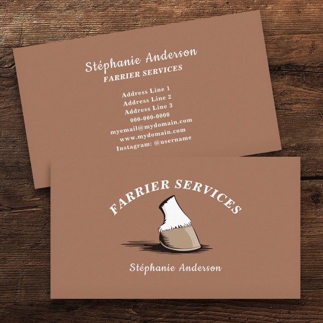 Pferd & Farrier Visitenkarte (Horse & Farrier Business Card)