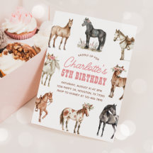 Pferd Geburtstag Einladung Rosa Pony Einladung