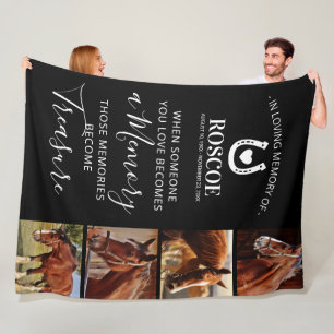 Pferd Gedenkgeschenk - Equine Fleecedecke