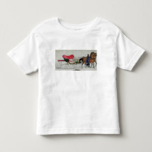 Pferd gezeichneter Sleigh Kleinkind T-shirt