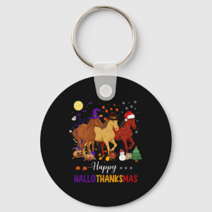 Pferd Halloween Erntedankfest Weihnachten Glücklic Schlüsselanhänger