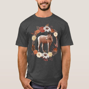 Pferd, Herbst, Herbstleaven Blume, Niedliches Pfer T-Shirt