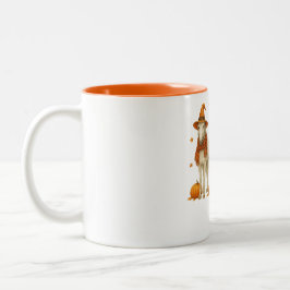 Pferd Herbst | Western Autumn Pferd mit Blättern | Zweifarbige Tasse