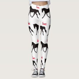 Pferd, Herzen und Liebe Leggings