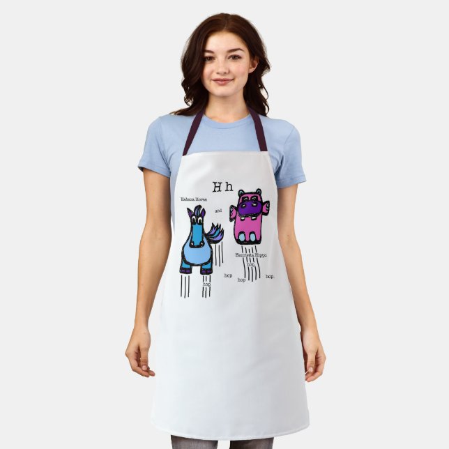 Pferd & Hippo Schürze (Getragen)