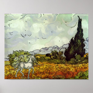 Pferd, Homage Van Gogh Poster