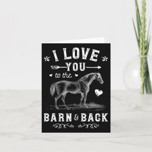 Pferd ich Liebe Sie zum Stall und zurück Mädchen H Karte
