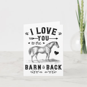 Pferd ich Liebe Sie zum Stall und zurück Mädchen H Karte
