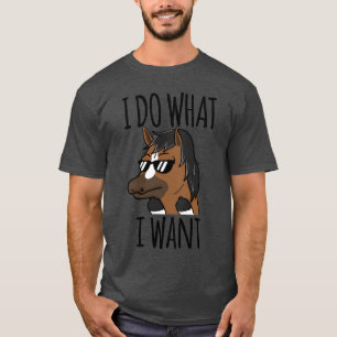 Pferd ich tue, was ich Woll Freunden T-Shirt