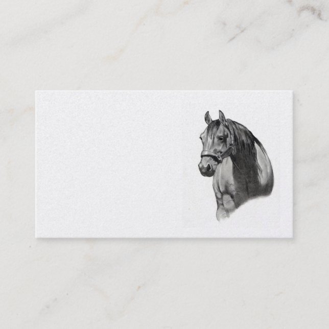 Pferd im Bleistift: Visitenkarte, pferdeartig Visitenkarte (Vorderseite)
