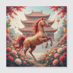 Pferd im Chinajahr  Magnetkarte