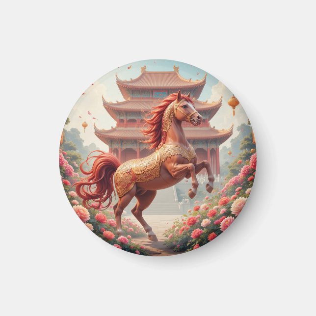 Pferd im chinesischen Jahr  Magnet (Vorne)
