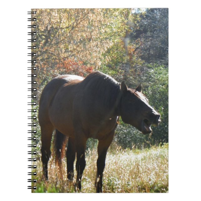 Pferd im Herbst Notizblock (Vorderseite)