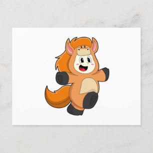 Pferd im Kostüm Postkarte