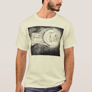 Pferd im Mond T-Shirt