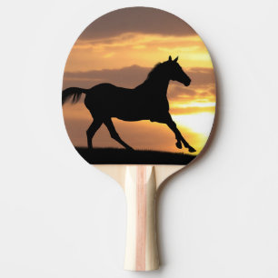 Pferd im Sonnenuntergang Tischtennis Schläger