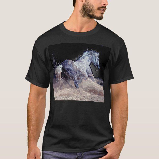 Pferd in Aktion T-Shirt (Vorderseite)