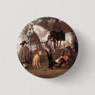 Pferd in einer Landschaft Aelbert Cuyp Button