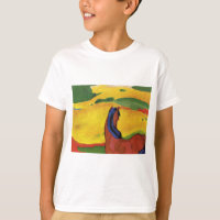 Pferd in einer Landschaft durch Franz Marc