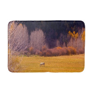 Pferd in Fall I Badematte