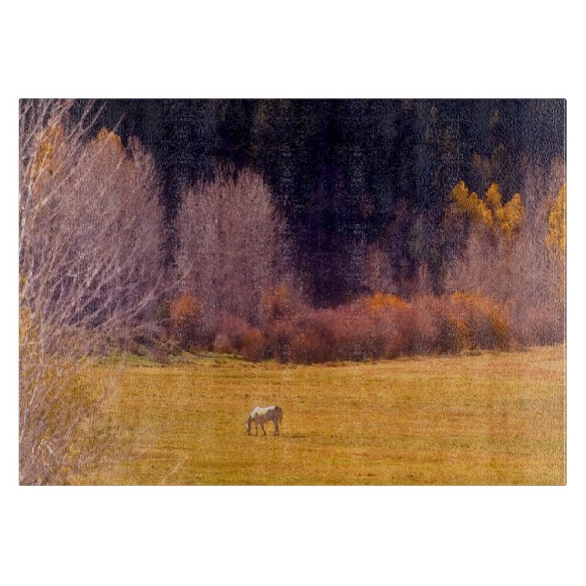 Pferd in Fall I Schneidebrett (Vorderseite)