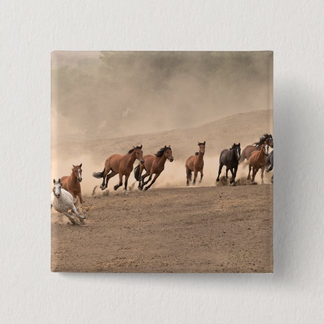 Pferd in Fall II Button (Vorderseite)