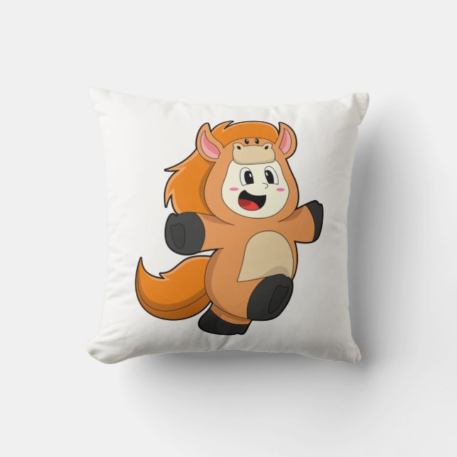 Pferd in Kostüm Kissen (Vorderseite)